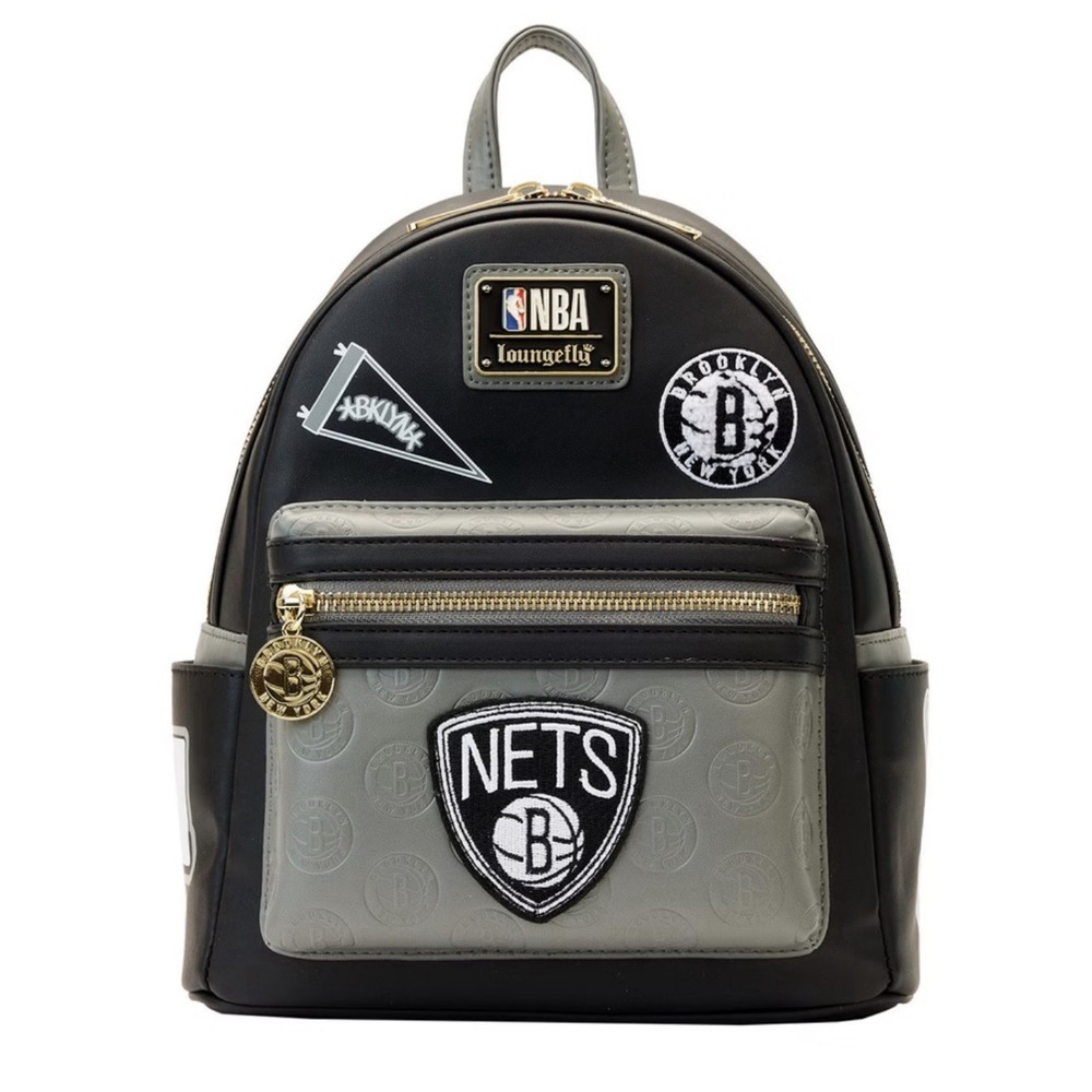 Loungefly Brooklyn Nets Patches Mini Backpack